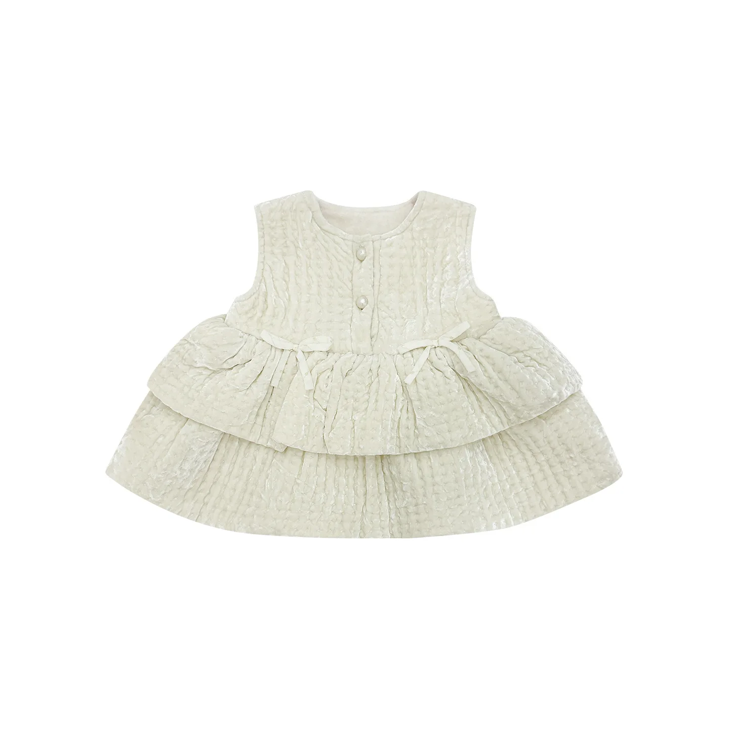 Dress 2026 new Children Clothing Girls Winter Western Style and Velvet Children Princess Dresses Fashion and Versatile
