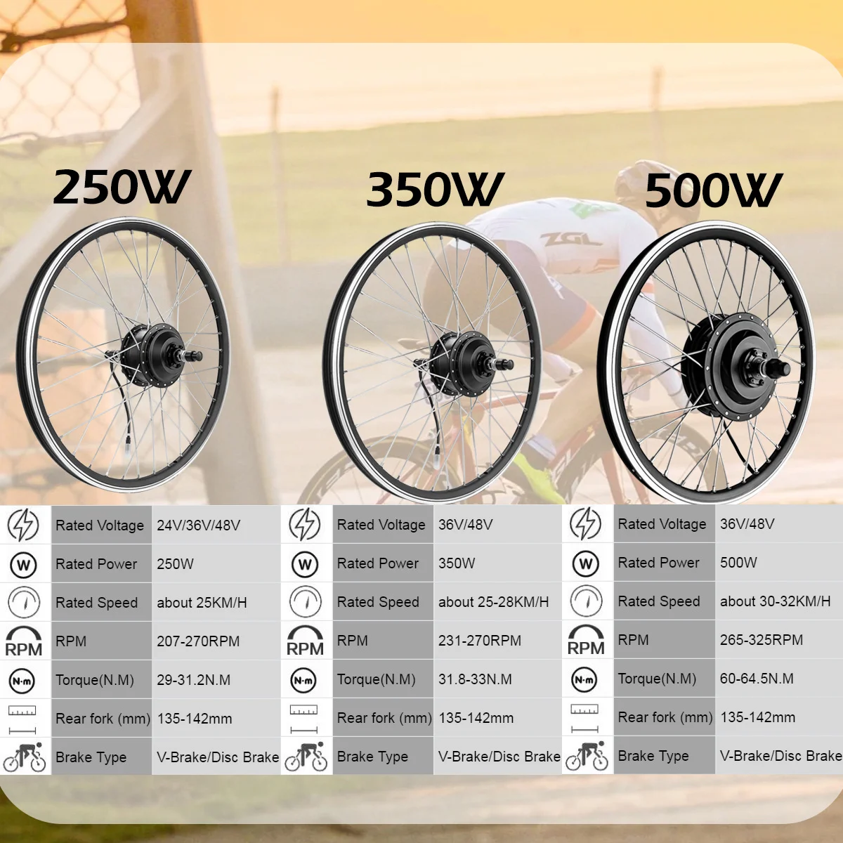 Electric Bicycle Conversion Kit 250W 350W 500W Rear Cassette Motor Wheel 20in 700C Wheel Hub Motor S830 Display