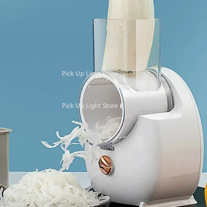 

Fully Automatic Electric Vegetable Cutter Power Kitchen Tools Household Multifunctional Vegetable Cutting Machine With Blades