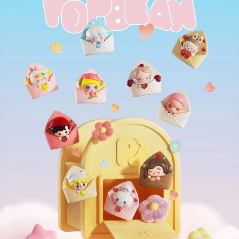 

Коллекционные мини-фигурки Popmart Pop Bean Love Letter Series: милые аниме-фигурки, настольные модели, Молли, Сп Диму, Сюрприз, подарок для девочек на День святого Валентина
