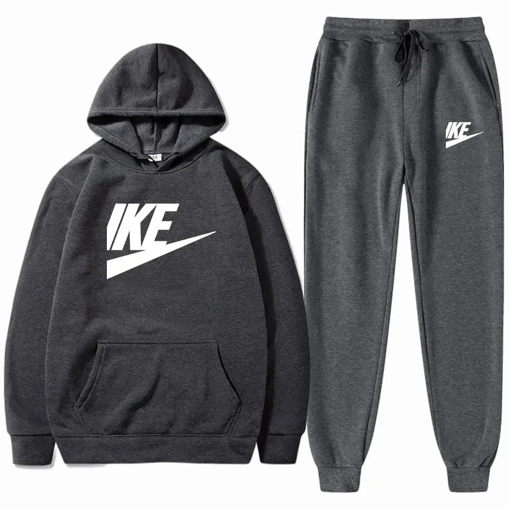 Men's Hooded Sweatshirt Pants 2 Sets of Suits, Cotton Casual Sportswear, Casual Sportswear, Men's Streetwear, Sports Training Sw