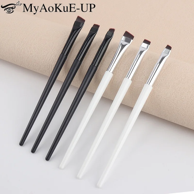 1pcs Eyeliner Makeup Brush Eyebrow Contour Brushes Eyelids Lying Silkworm Brush oblique Professional Eye Liner Cosmetic Tools