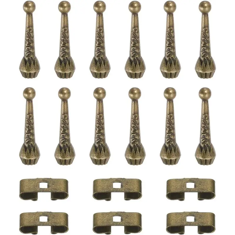 

A95D-18 Pcs Bolo Tie Kit, Alloy Bolo Tie Tips Replacement End Caps And Slides Clasps Findings For Clothes Decor DIY Crafts