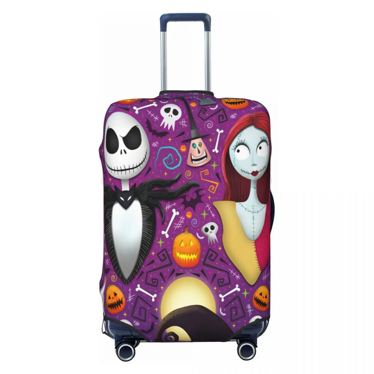 

Nightmare Before Christmas Jack Skellington Sally Suitcase Cover Elastic Luggage Covers Protector for 18-32 inch