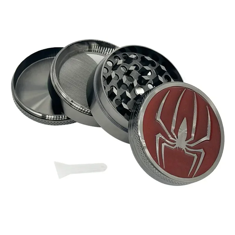 52mm Spider Style Grinder 3/4 Layer Metal Material Herb Grinder Christmas Gift Kitchen Small Tool