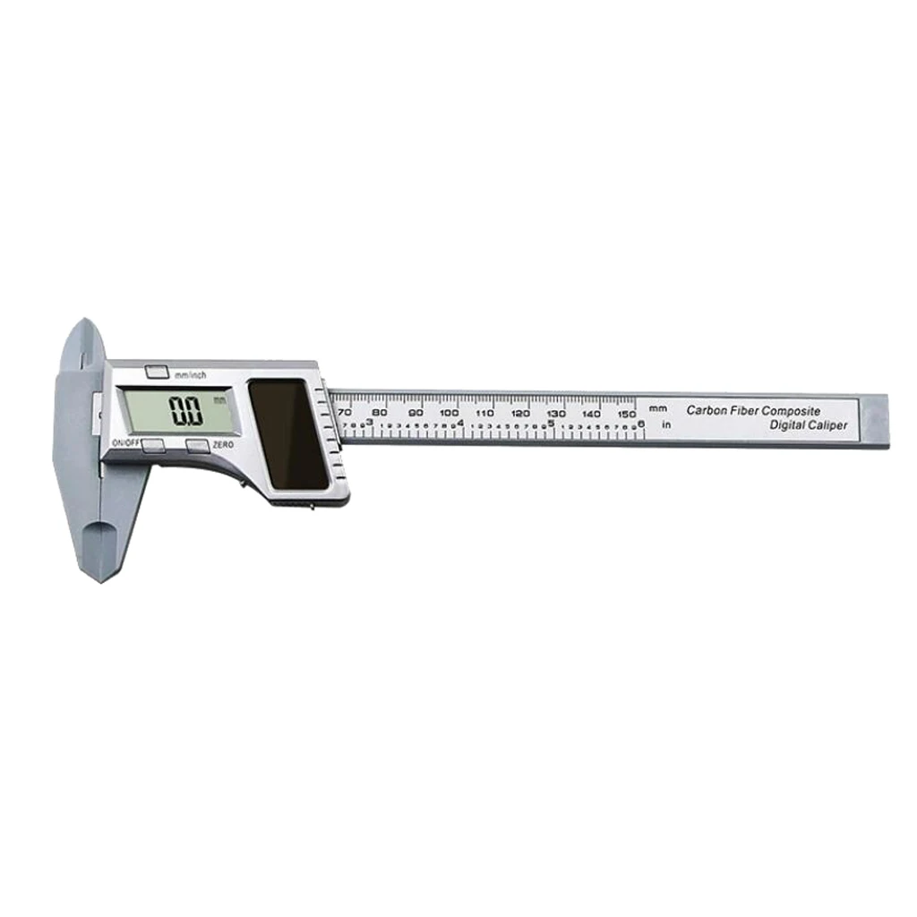 Vernier Caliper Gauge Digital Solar Powered Plastic Body with Large Screen for Workshop and DIY Projects