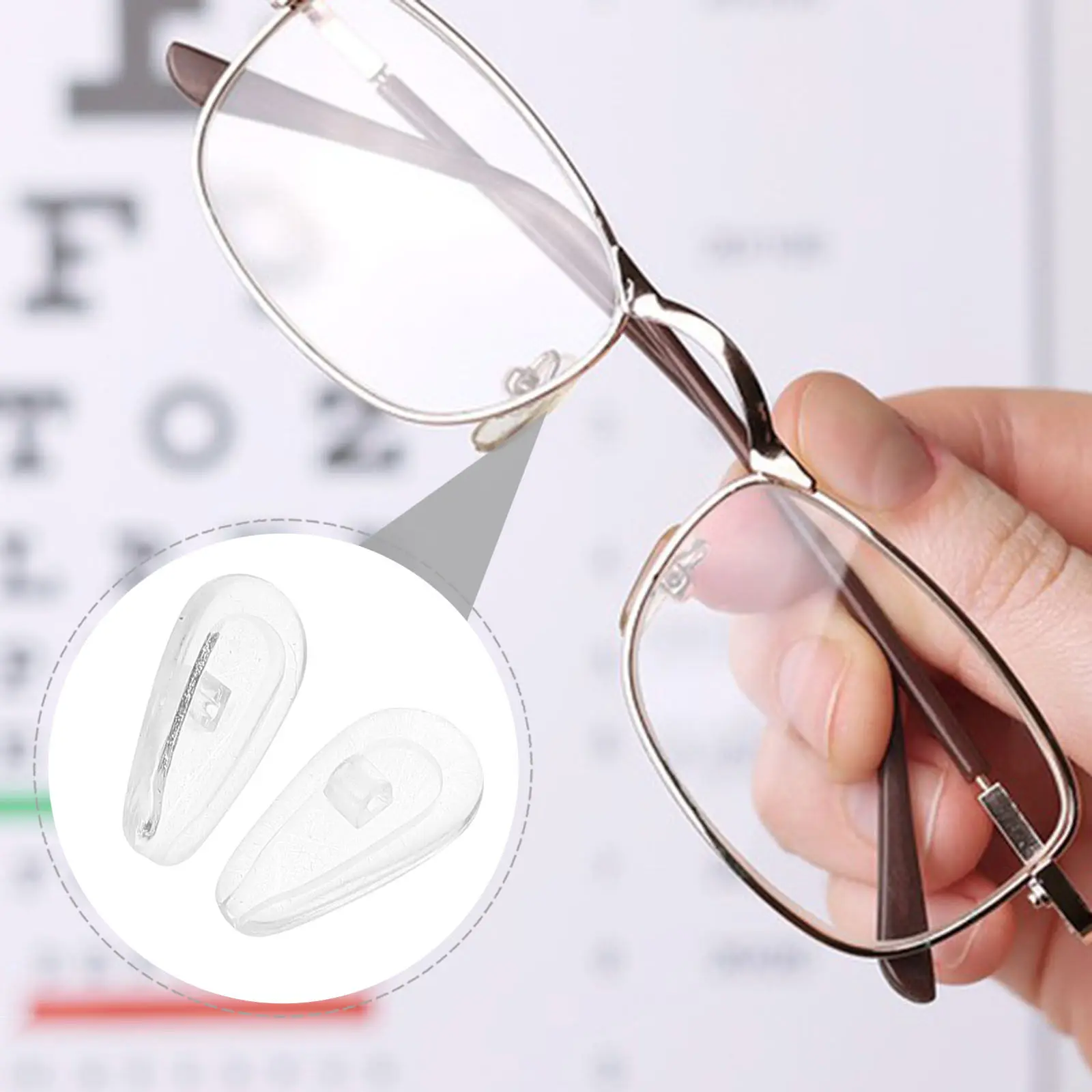 

50 шт. мягких накладок на носоупоры для очков, противоскользящие подушечки для очков, замена подушечек для всех солнцезащитных очков и оптических оправ