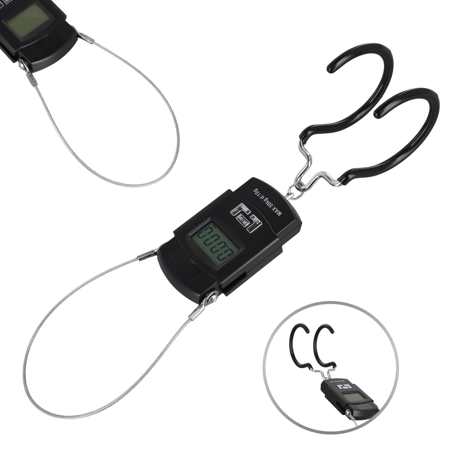 /Digital /Electronic /Crane Scale Portable Bike Weighing Hook Double Hanging Rubber Coated Steel Handle For Bicycle Frame Compon