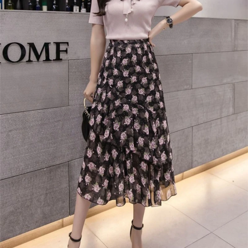 Female Skirts New In Women\'s Skirt Midi Summer 2024 Korean Fashion Casual Offer Original Hot High Quality Stylish Streetwear V