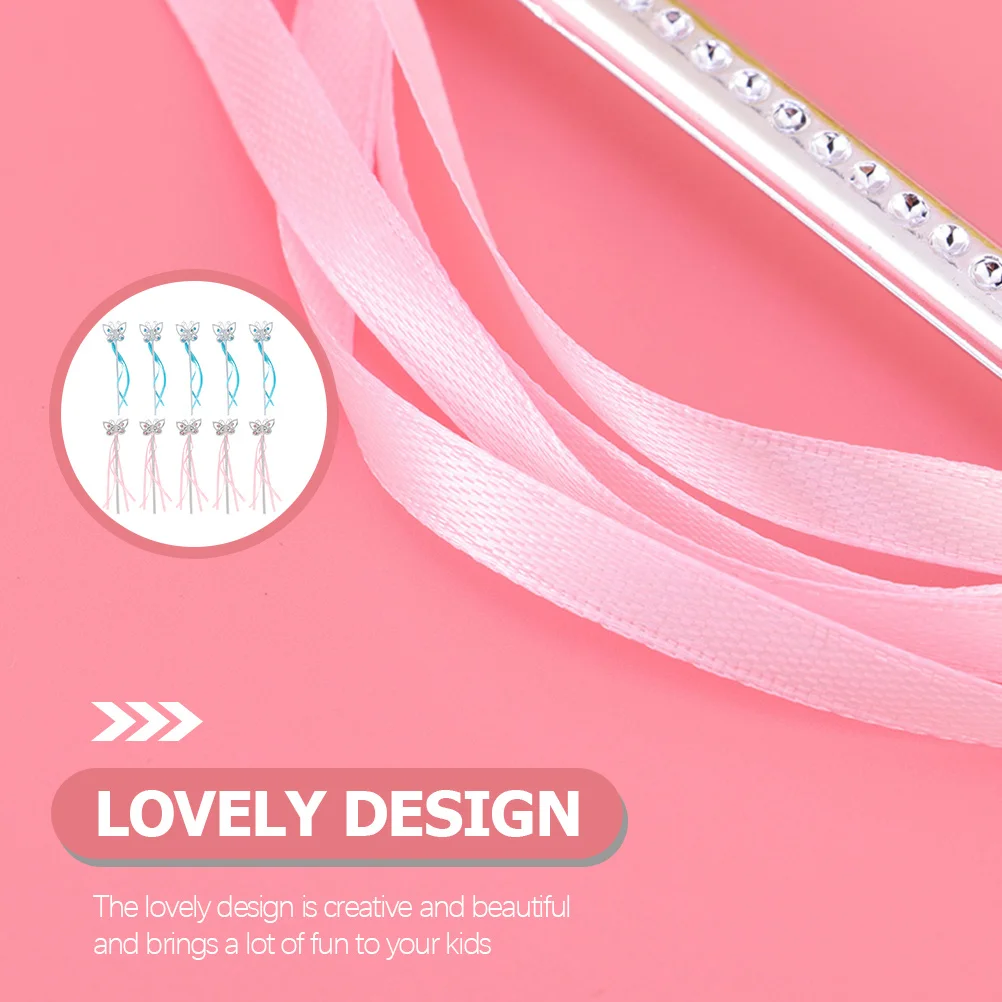 

10Pcs Colorful Butterfly Fairy Wands Compact Design Ideal for Cosplay Birthday Parties Pretend Play Activities