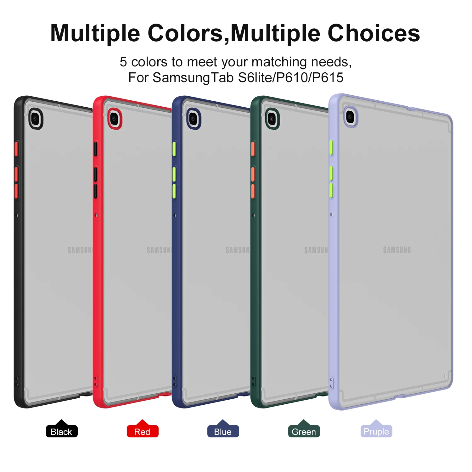 Anti-Drop Transparent Protective Case for Galaxy Tab S6 Lite ,SM-P610/Wi-Fi SM-P615/LTE 2020/2022/2023/2024 Durable Tablet Shell