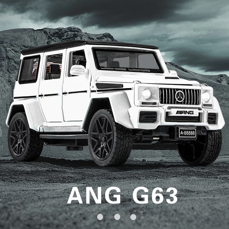 1:32 Scale G63 Alloy Toy Car Model with Sound, Light & Spring-Back Action - Ideal Gift for Kids & Car Enthusiasts - Authentic