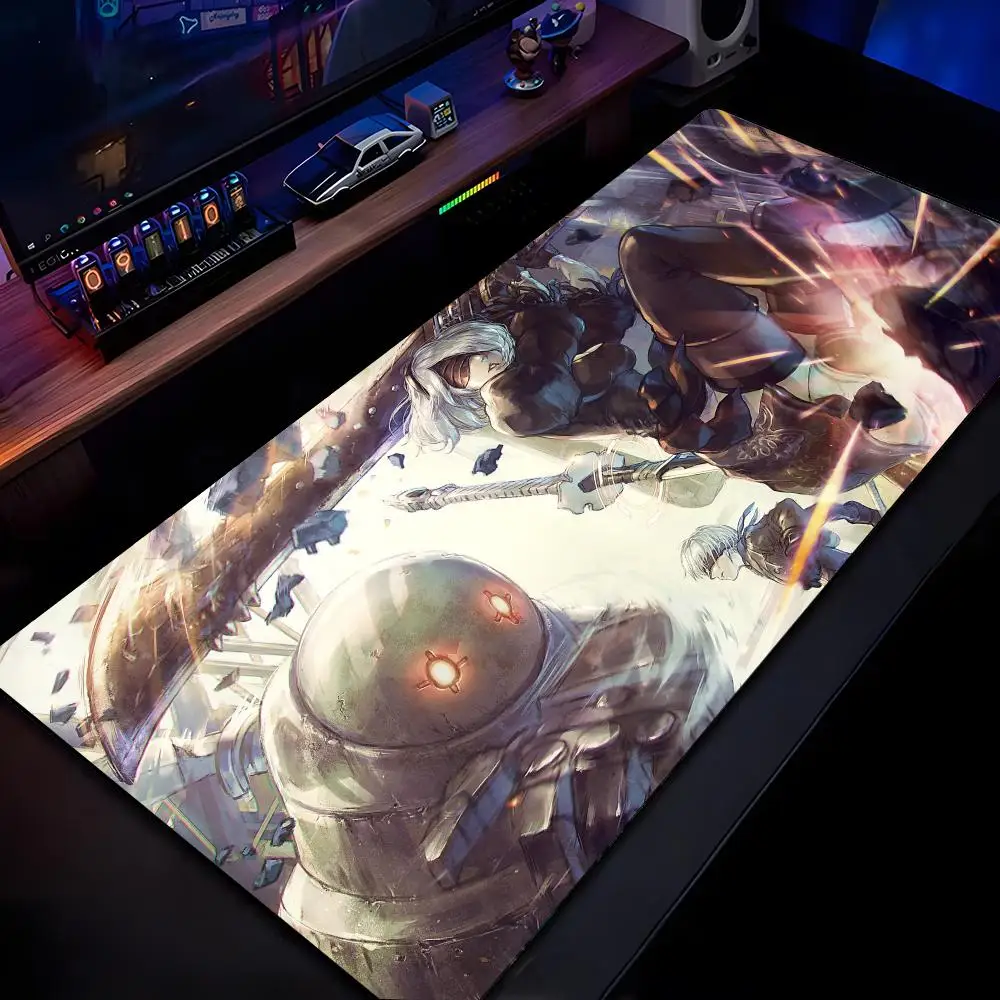 

Cute Nier Automata Mouse Pad Mousepad HD Printing Computer Gamers Locking Edge Non-slip Mouse Pad XXL90x40cm Keyboard PC Desk Pa