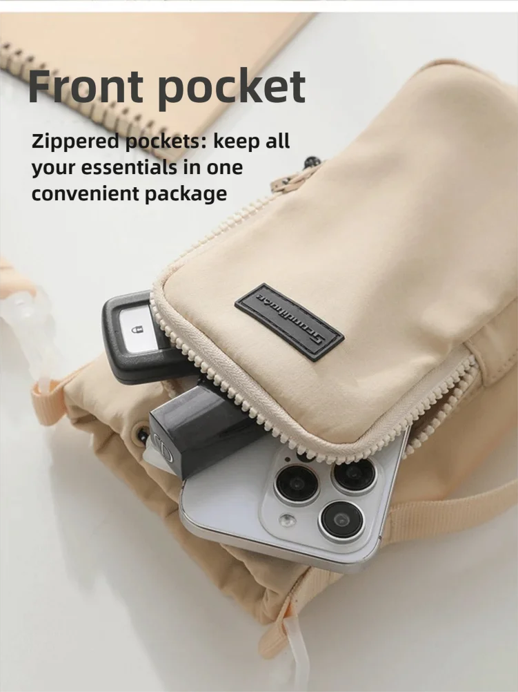 Portable Water Bottle Carrier Bag Travel Crossbody Kettle Sleeve With Phone Pocket Adjustable Shoulder Strap for Walking Gym