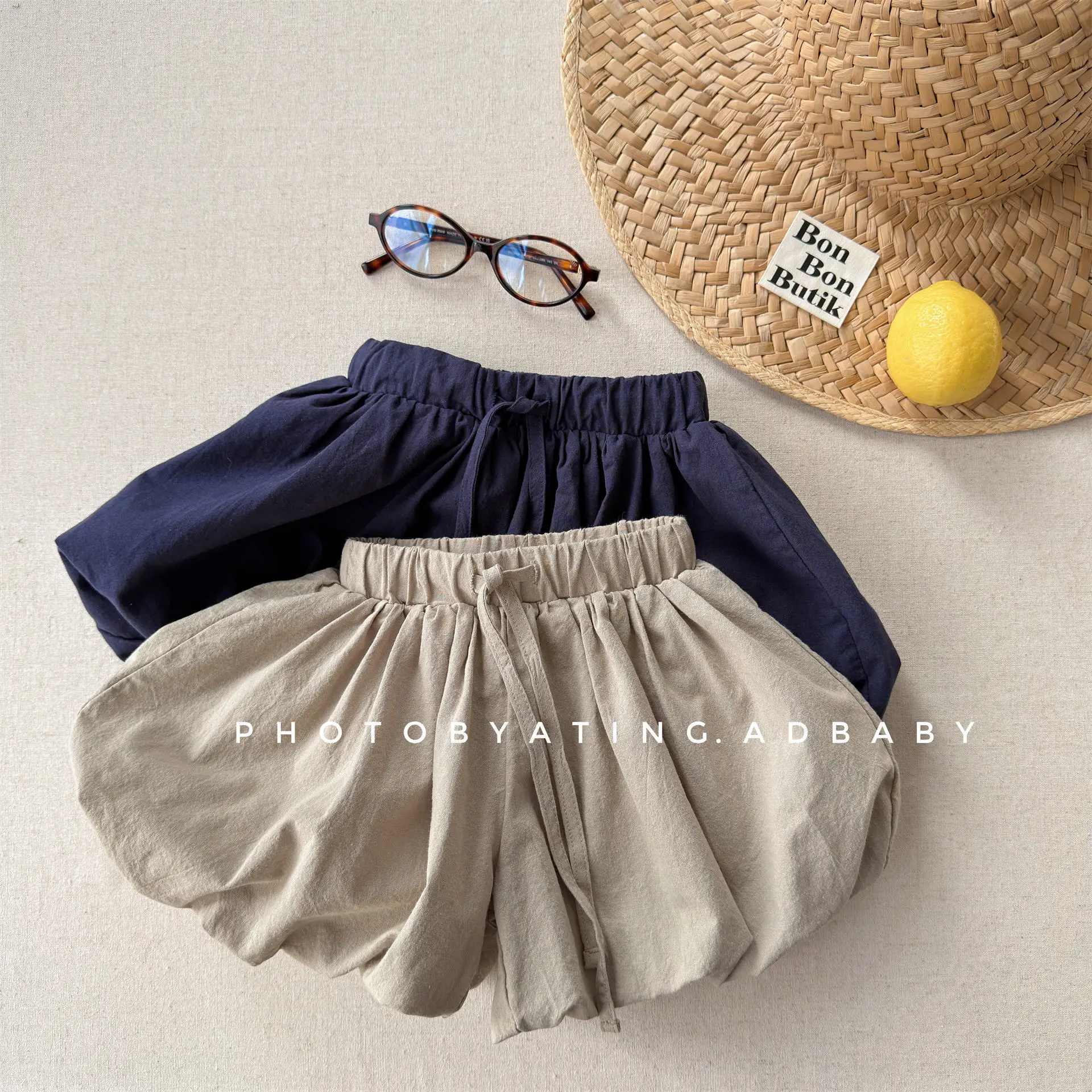 

2026 Children's Summer Children's Korean Summer Shorts Girls' Butt Pants Summer Flower Bud Pants