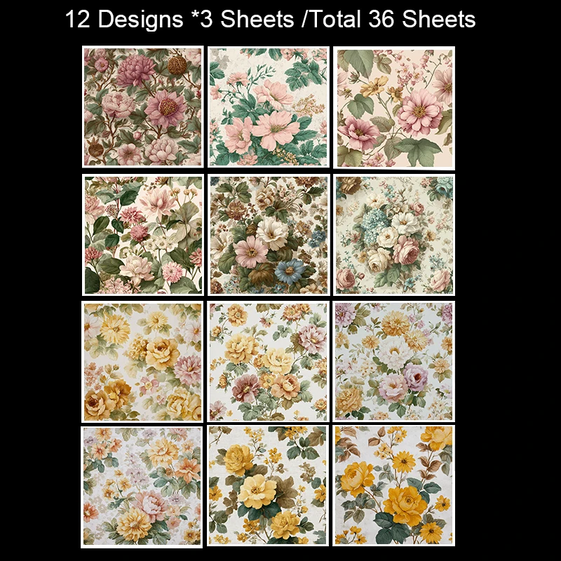 6インチ×6インチ折り紙＆スクラップブッキング用紙パック（36枚）：スクラップブッキング、折り紙、スタイリッシュなプランナー装飾用のミニマリストブラックラインシェイプ