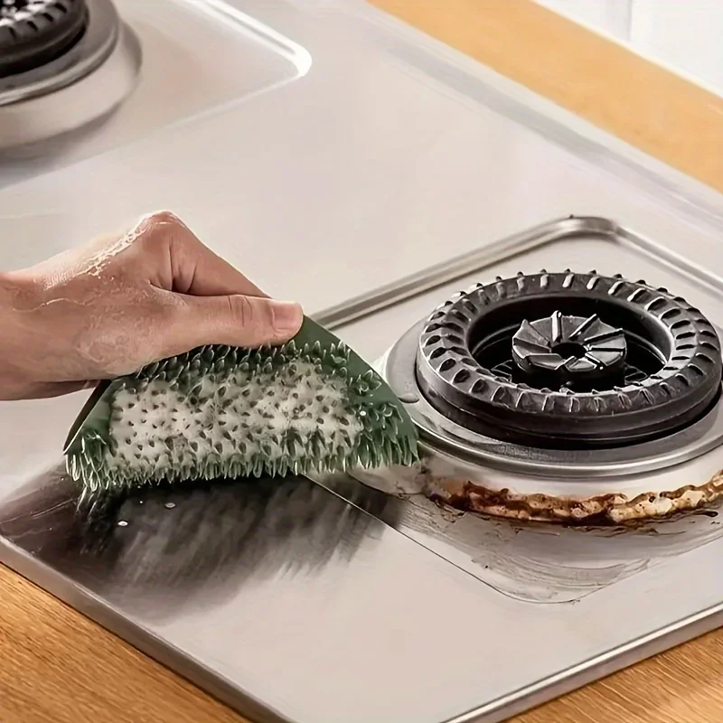 فرشاة المطبخ متعددة الوظائف، فرشاة تنظيف مقاومة للزيت، فرشاة تنظيف من السيليكون للفواكه والخضروات #5