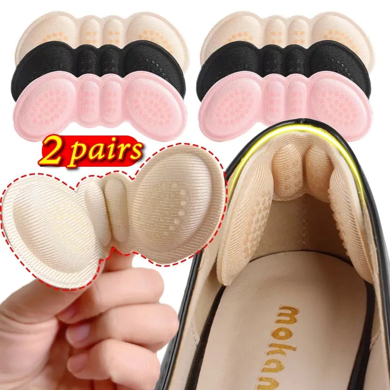 Soft Self-Adhesive Sponge High Heel Inserts Gummed Anti-Slip Sports Insoles Pain Relief Anti-wear Cushion Pads Size Modification