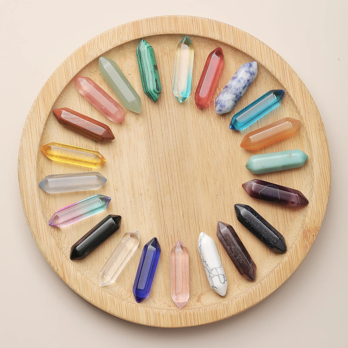 10 Pcs/lot Hexagonal Column Natural Stone Healing Crystal Point Wand Energy Gems Ore Mineral Crafts Home Office Decoration view 5