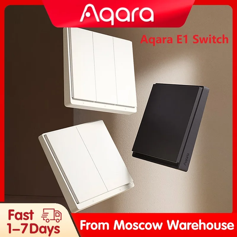 Aqara E1 Wall Switch With Neutral NO Neutral Light Switch Works With ZigBee 3.0 Gateway Hub For Mi Home APP