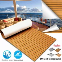 2400x600x5mm Self-Adhesive  EVA Foam Faux Teak Decking Sheet Marine Flooring Boat Yacht Decking Sheet Brown Gray Striped