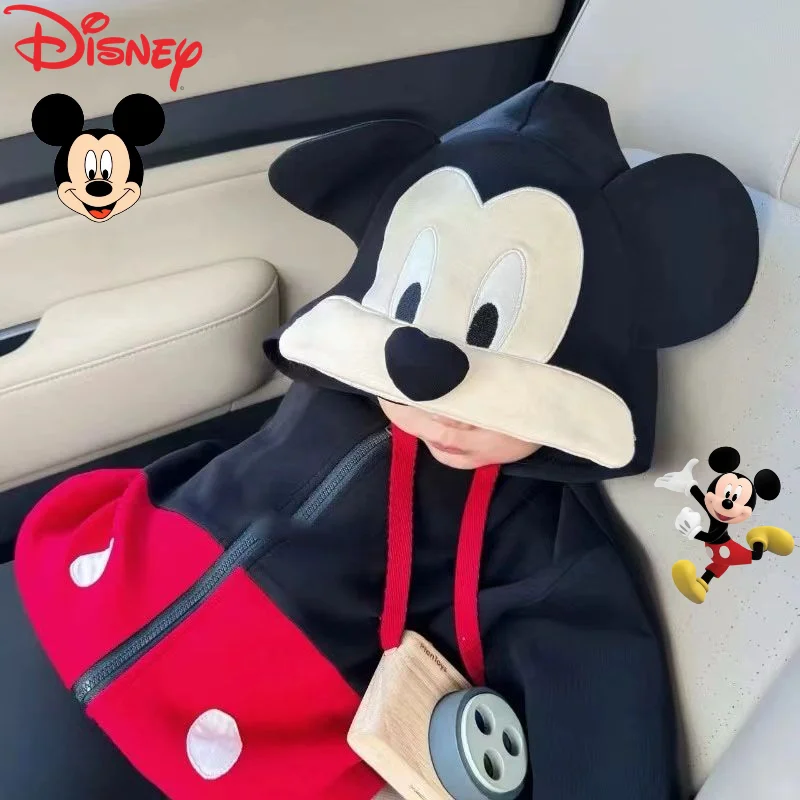 ديزني ميكي الفتيان والفتيات جديد لطيف الإبداعية الكرتون نمط أزياء شخصية تنوعا مقنعين سترة فضفاضة مريحة أعلى