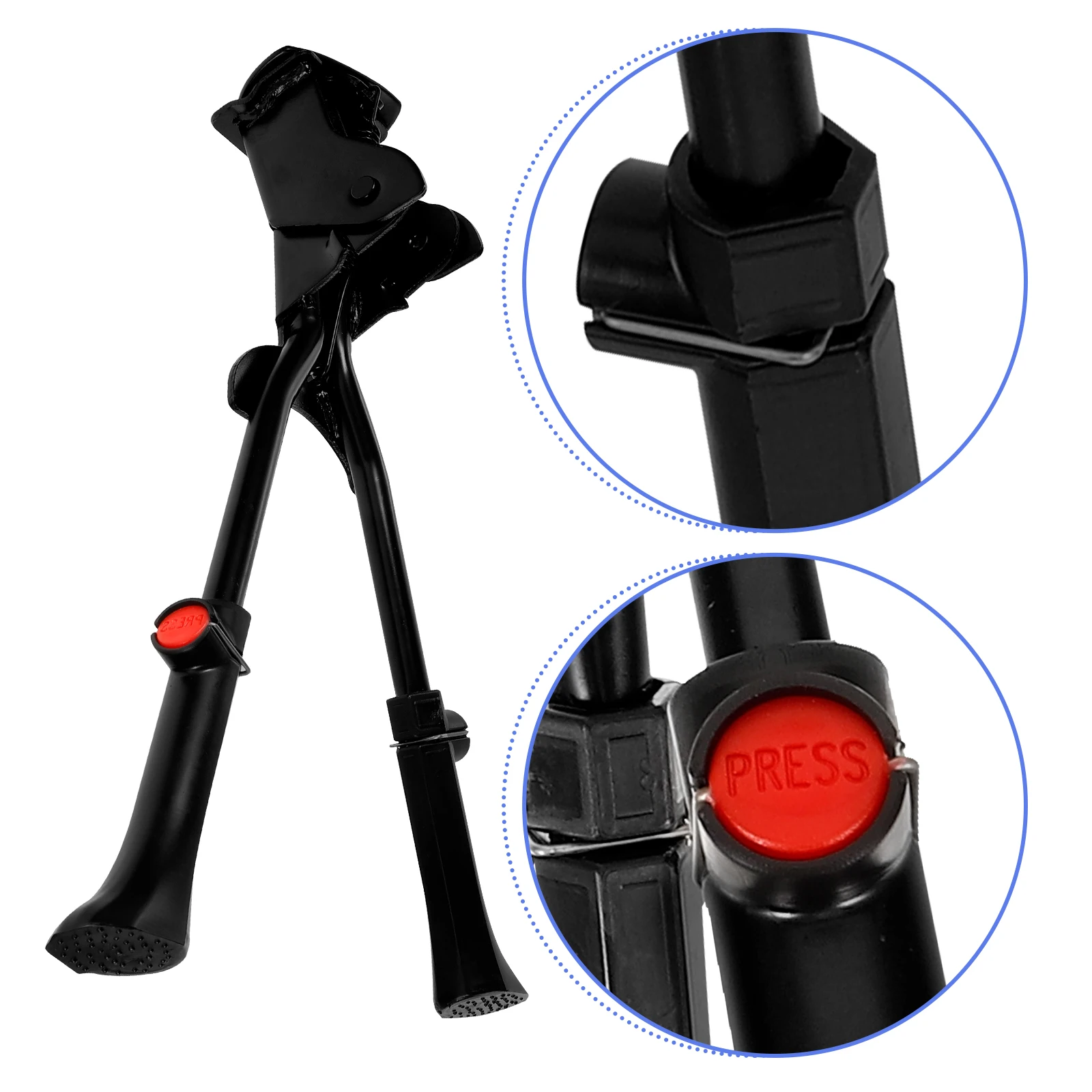 

Bicycle Stand Kick Replacement Wear Resistant Tripod Cycling Alloy Mountain Bike Kickstand For Bikes Easy Install Remove Stable