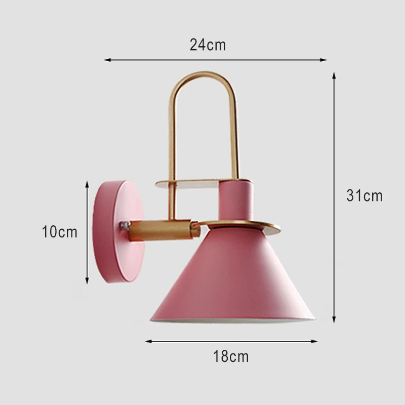 Bedside Sconce Macaron Color Scheme Wall Lamp Loft Wall Metal Modern Sconce LED Interior Wall Light For Bathroom Stairs Lighting