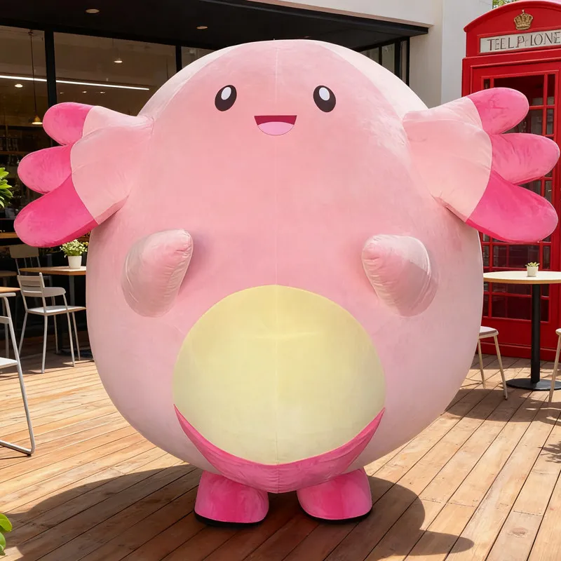 

Inflatable Chansey Mascot Costume Full Body Madagascar Cartoon Characters Halloween Party Blow Up Outfits No Battery
