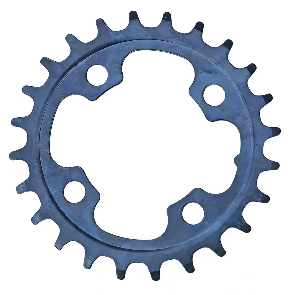 24T Chainring Stainless Steel Round Type BCD64mm 4-Hole Mount For 9 Speed 10 Speed 11 Speed 12 Speed Bike Systems