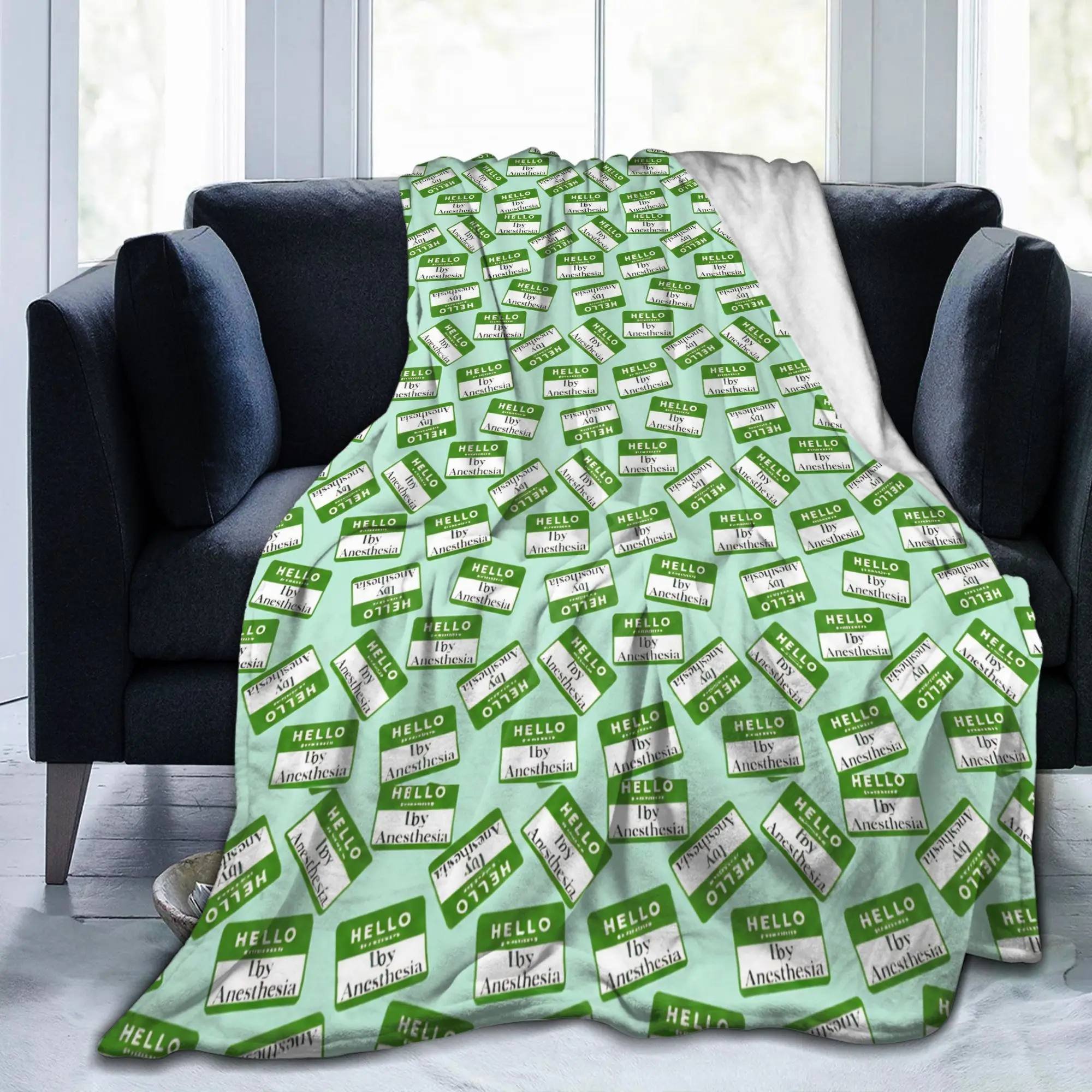 Anesthesia Anesthesiology Medical Flannel Blanket Anesthetist Vintage Bedding Throw Blankets for Bedspreads Lightweight Travel