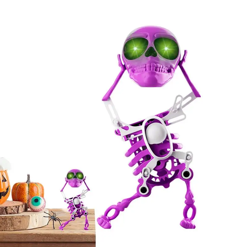 

Wind-up Dancing Skeleton Clockwork Swing Dancing Funny Toy Skeleton Figure Bright Colors Skeleton Clockwork Toy for Home Work