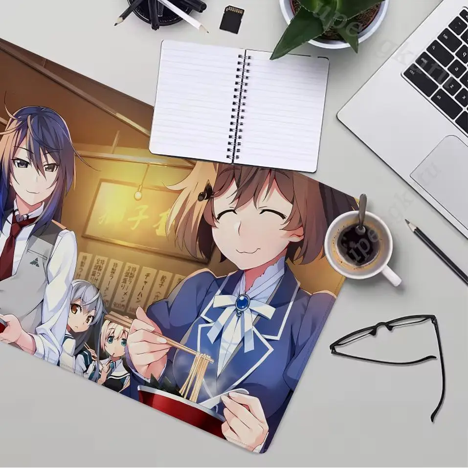 Grisaia Phantom Trigger Mouse Pad Desk Pad Mouse Mat Game XXL 900x400 Mouse pad Anti-Slip Rubber Base Extended Keyboard Pad