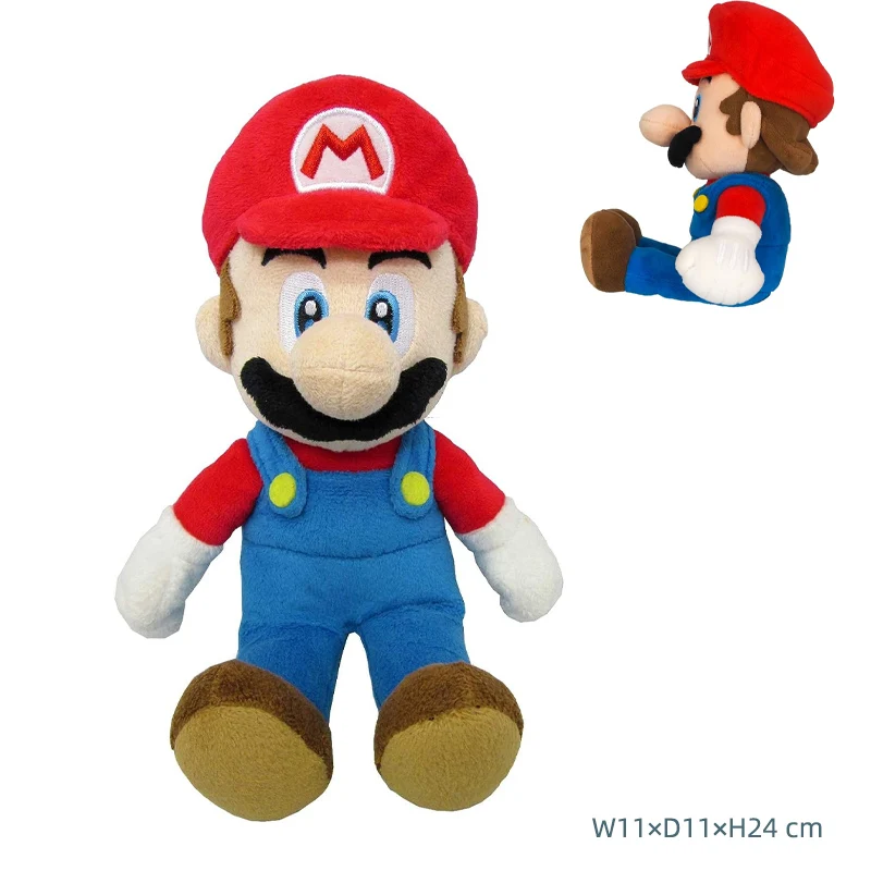 سوبر ماريو بروس القطيفة الكلاسيكية ماريو لويجي لطيف الكرتون دمية محشوة دمية ناعمة هدية عيد الميلاد دمية أصلية للنساء طفل #2
