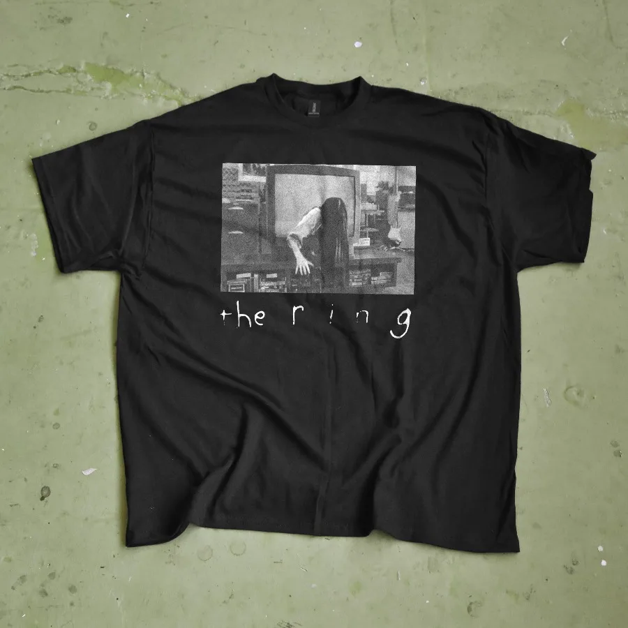 The Ring T-Shirt - Vintage Japanese Horror Movie Tee Four season popular unisex cotton T-shirt
