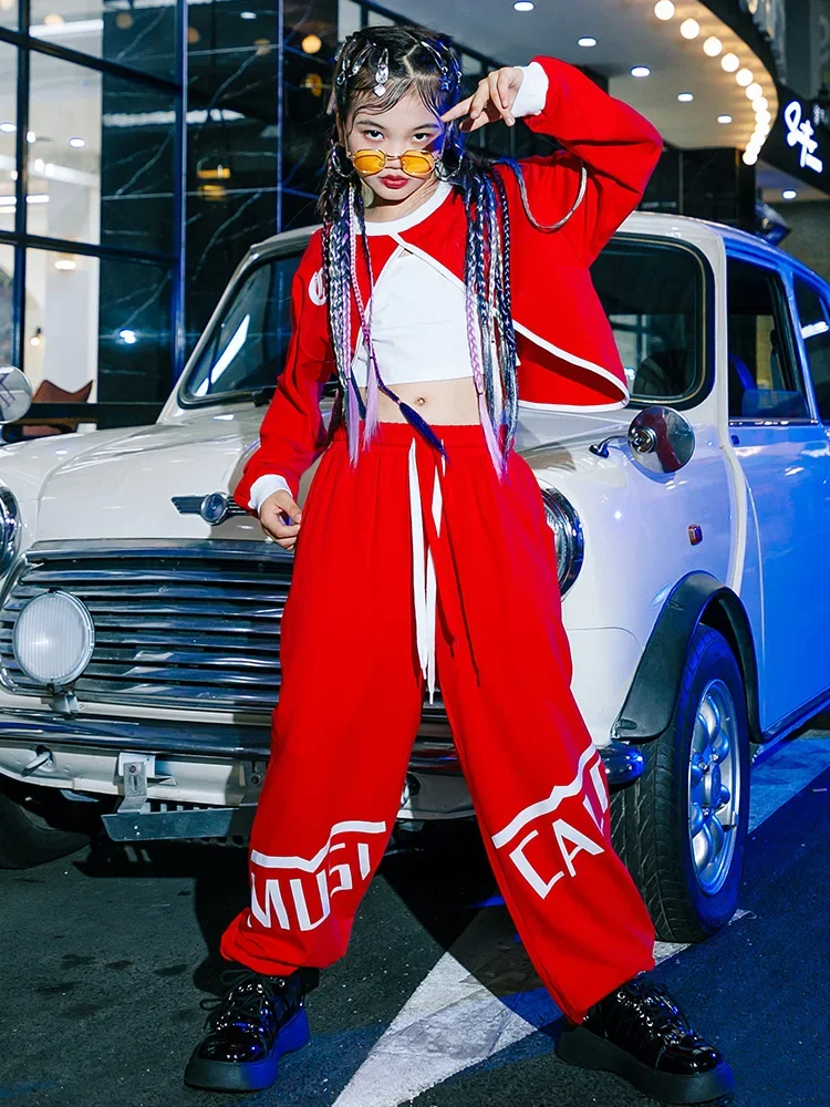 Children's Trendy Cool Jazz Dance Costume Girl's Performance Costume Set Children's