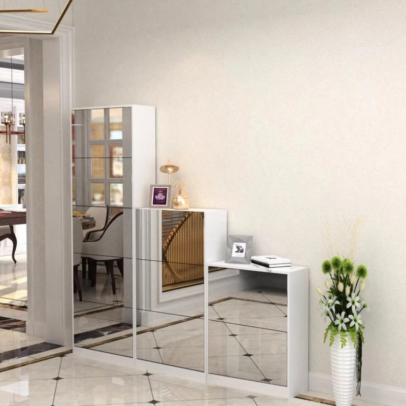 

Extremely narrow cabinet, shoe cabinet, with mirror, ultra-thin mirror surface for home use, thin body on the floor