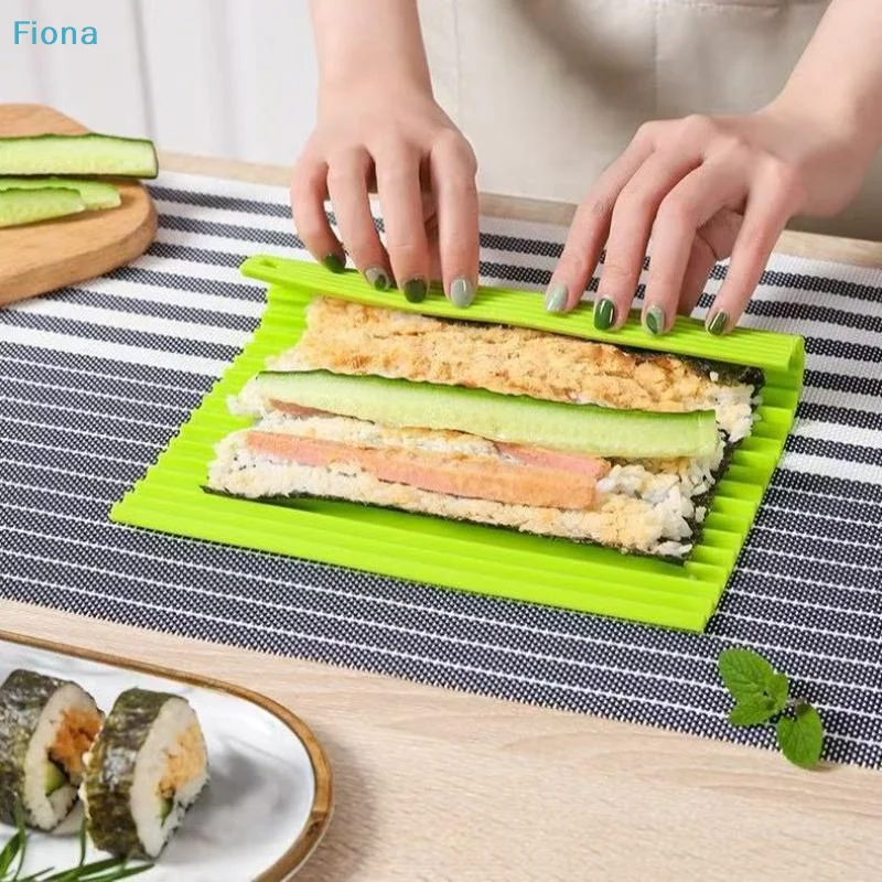 ☪ Tapete de Silicona para Enrollar Sushi, Antiadherente, Estilo Bambú, para Hacer Sushi y Onigiri Caseros