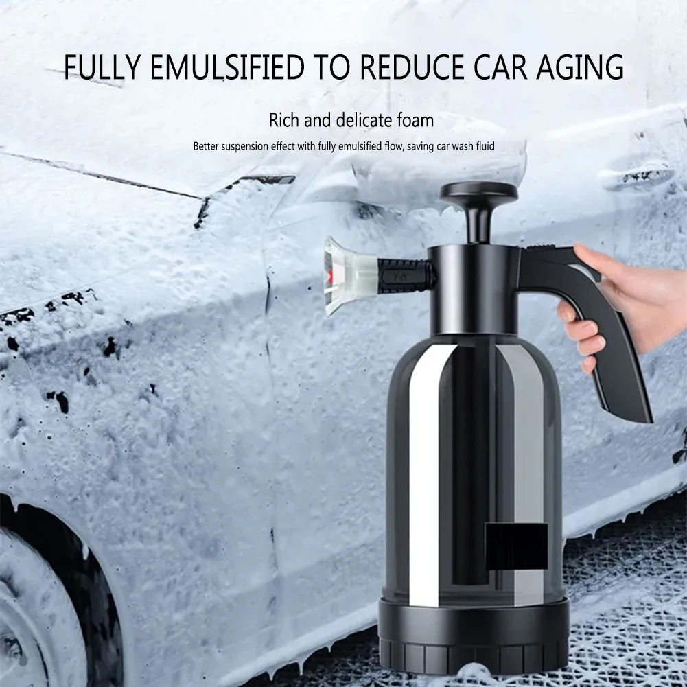 2L Manual Foam Sprayers For Car Cleaning Hand Pneumatic Foam Car Washing Tool For Gardening Watering