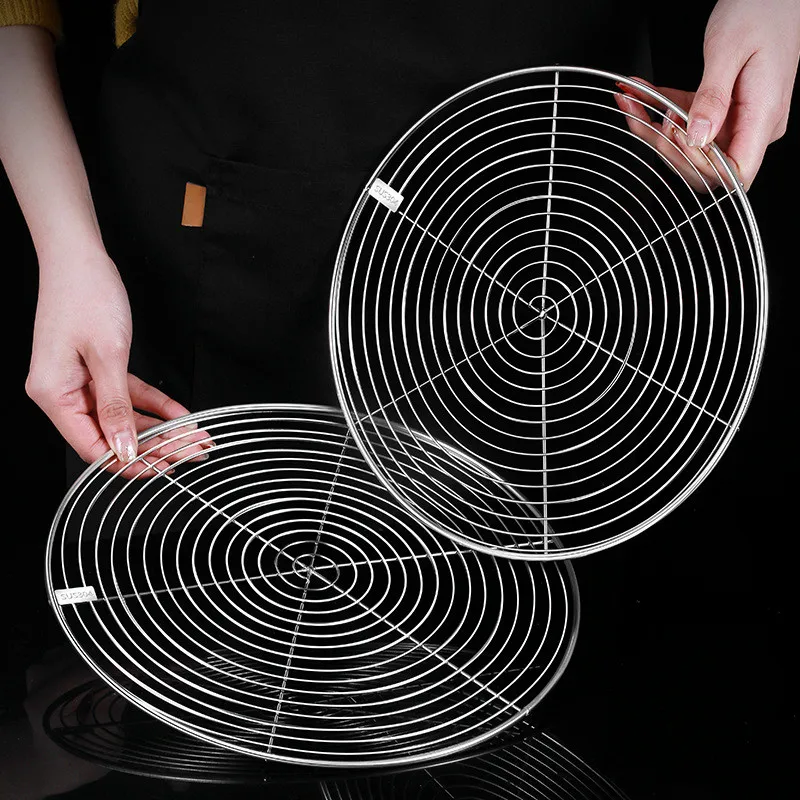 Thicken Round Stainless Steel Steaming Rack Steamer Grid for Dumplings Food Water-Insulated Shelf Kitchen Cooking Accessories