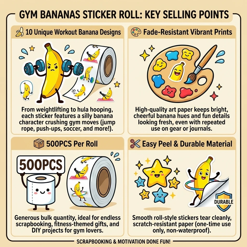 500Pcs Funny Fitness Banana St - Fitness Journal Planner ulasan dan harga