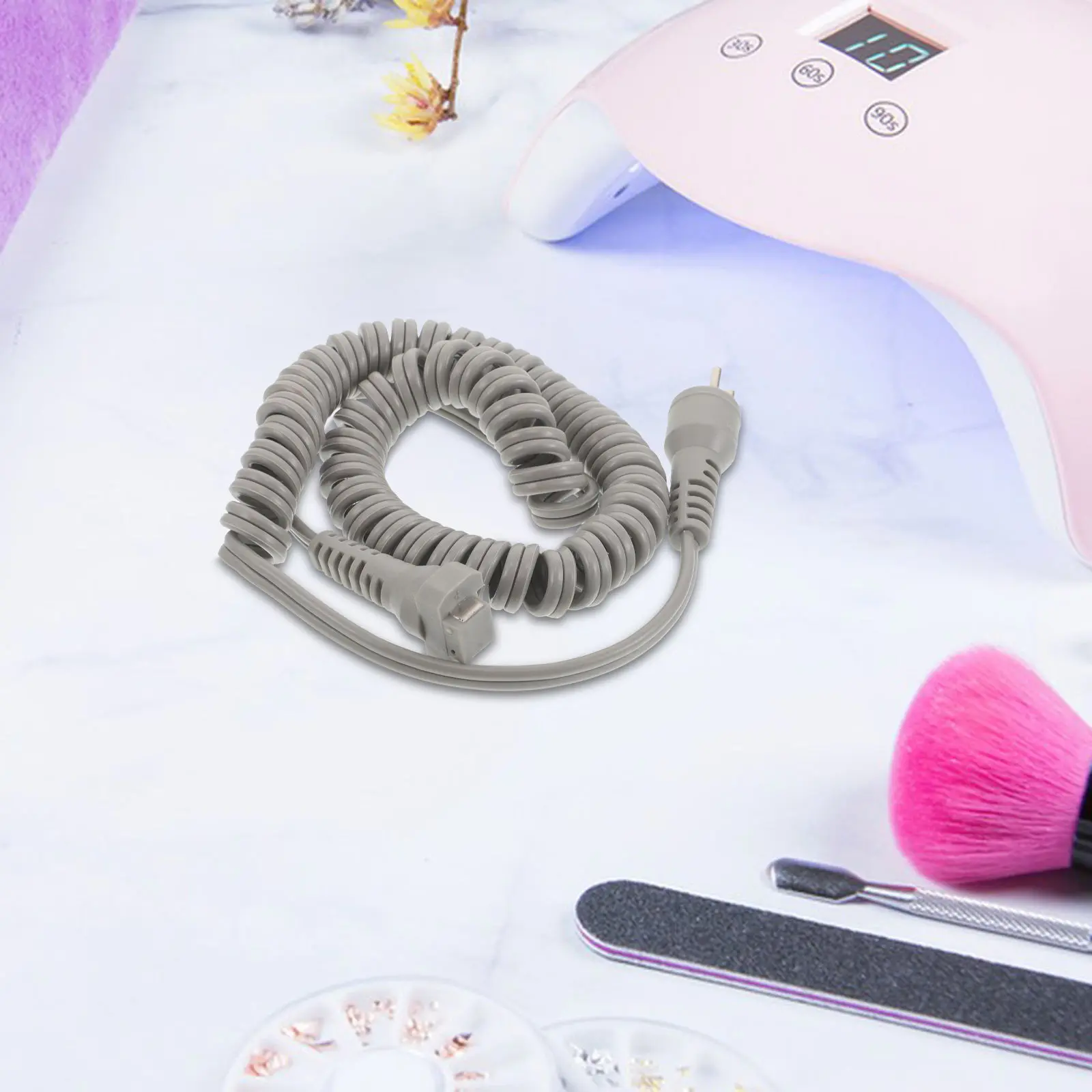 

Nail Drill Handpiece Replacement Cable High Elasticity Flexible Power Cord for Electric Manicure Machine Motor Cord Accessory