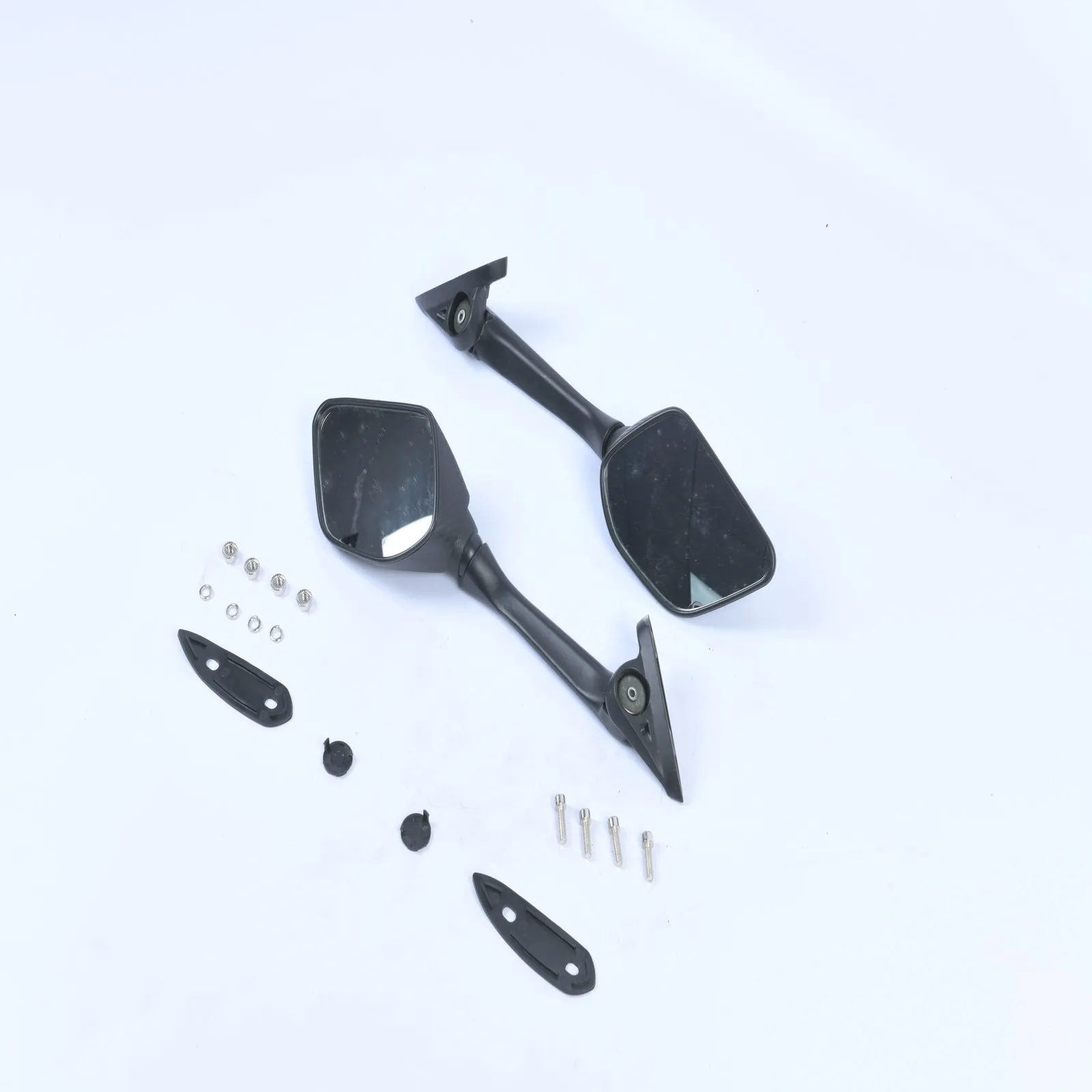 2pcs Carbon Fibre Motorcycle Mirrors No OE Part Number For 2016-2022 Italika Suzuki Bajaj Models