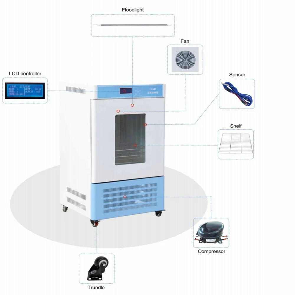 BIOSTELLAR Illumination Incubator cheap price  air jacket and water jacket high quality