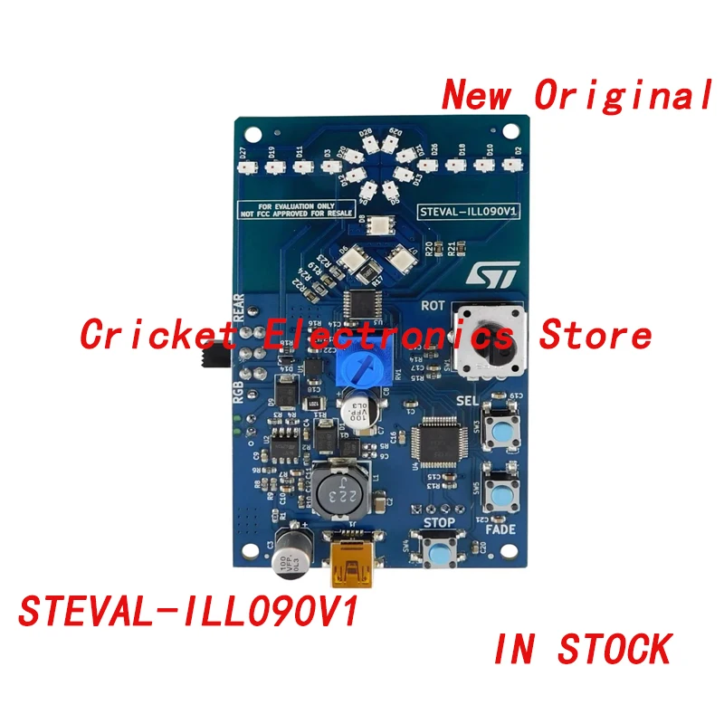 

STEVAL-ILL090V1 Evaluation kit for the ALED8102S 8-channel LED driver with direct switch control