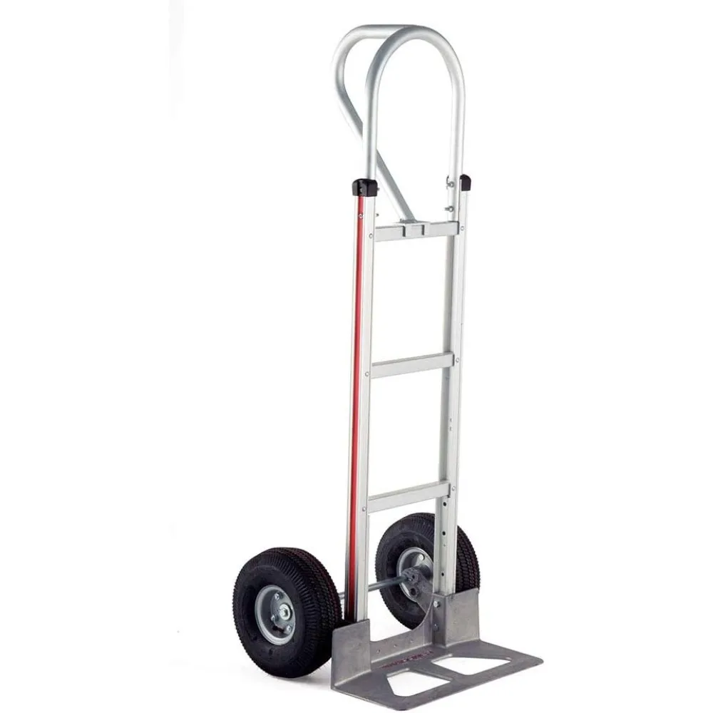 HMK15AUA4 Aluminum Hand Truck, Vertical Loop Handle, Pneumatic Wheels, 500lbs Capacity