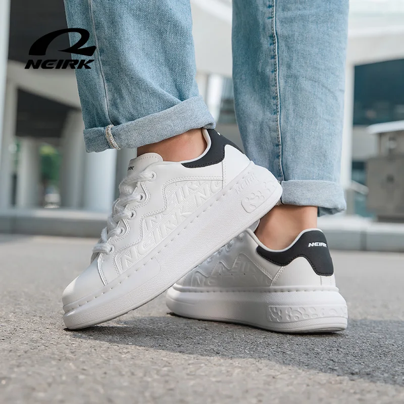 NEIRK New Thick Soled White Shoes Breathable Casual Sports Shoes Versatile Board Shoes For Men And Women