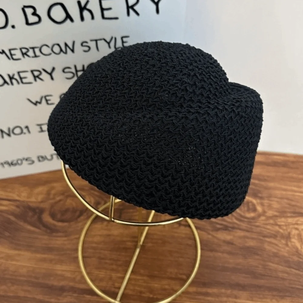 Breathable Thin Fabric Women’s Beret Hat Shaped Structure Structured Crown Duck Tongue Cap Closed Weave Lightweight Design