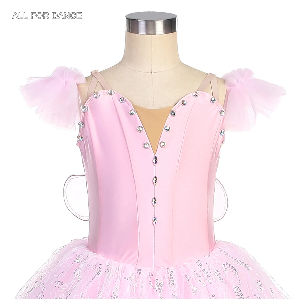 22130 Gonne tutù romantiche per bambini e adulti Corpetto in spandex avorio Tutu di danza classica Abito gonfio Costume da spettacolo Dancewear