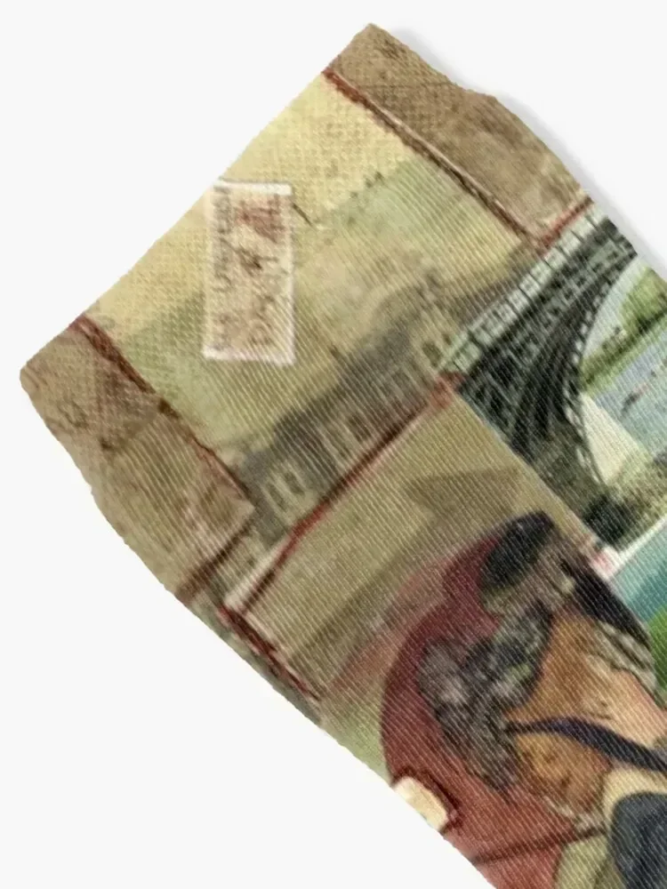 TrainSpotting Socks japanese fashion Heating sock FASHION golf Men's Socks Women's